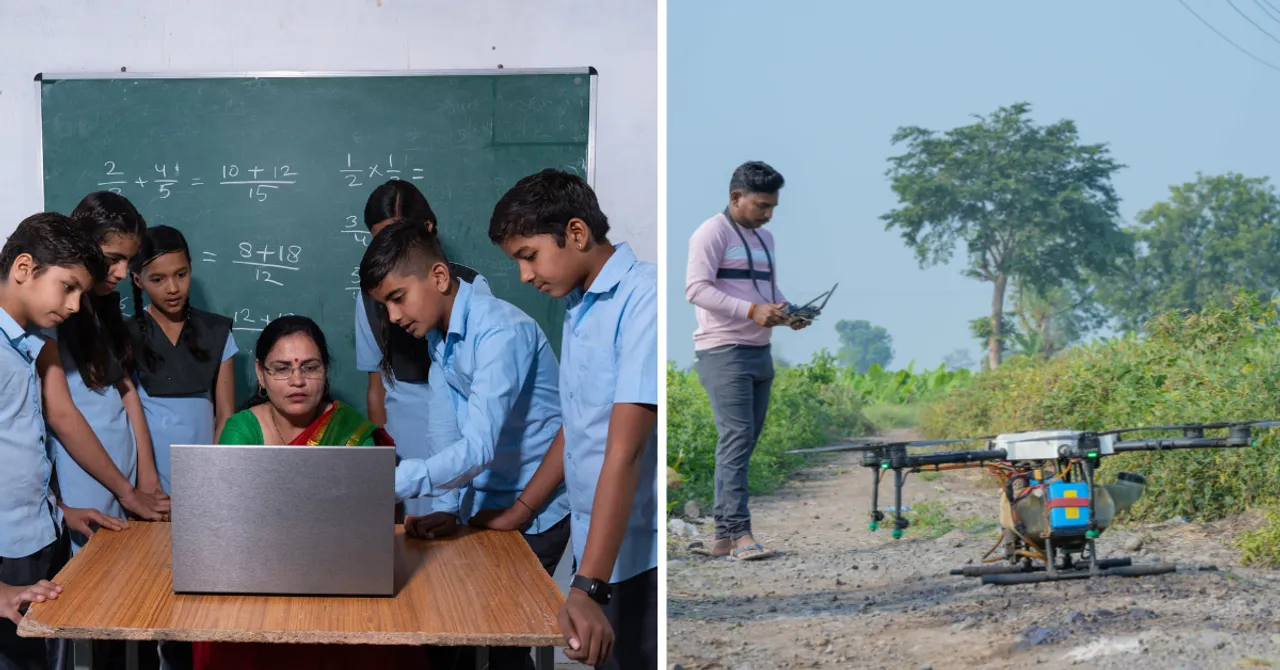 From AI tutors in classrooms to drones in fields, frontier technologies are reshaping how India learns, heals, and farms.