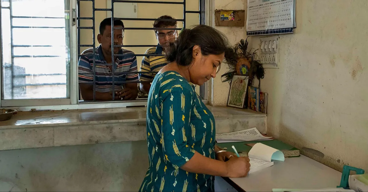 Woman crematorium worker in West Bengal