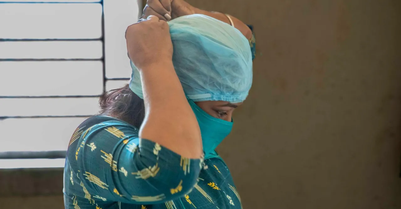 Woman crematorium worker in West Bengal