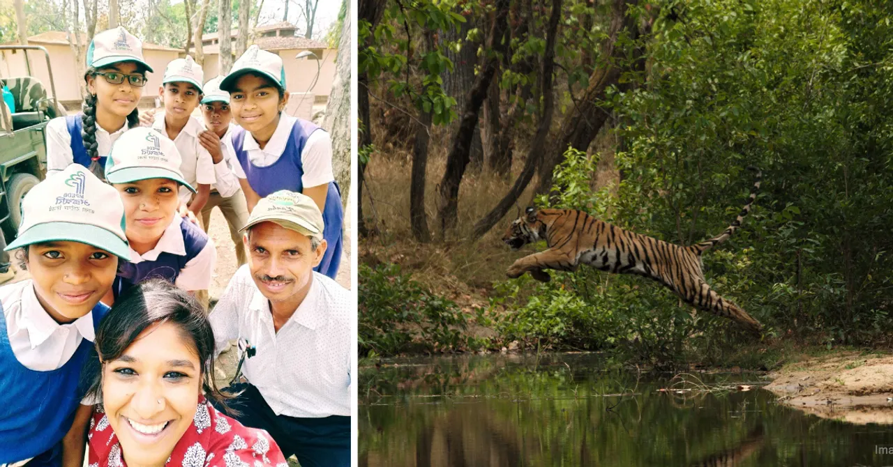 Children around Bandhavgarh lead fire prevention, counselling and awareness through Prakriti Ki Pathshala.