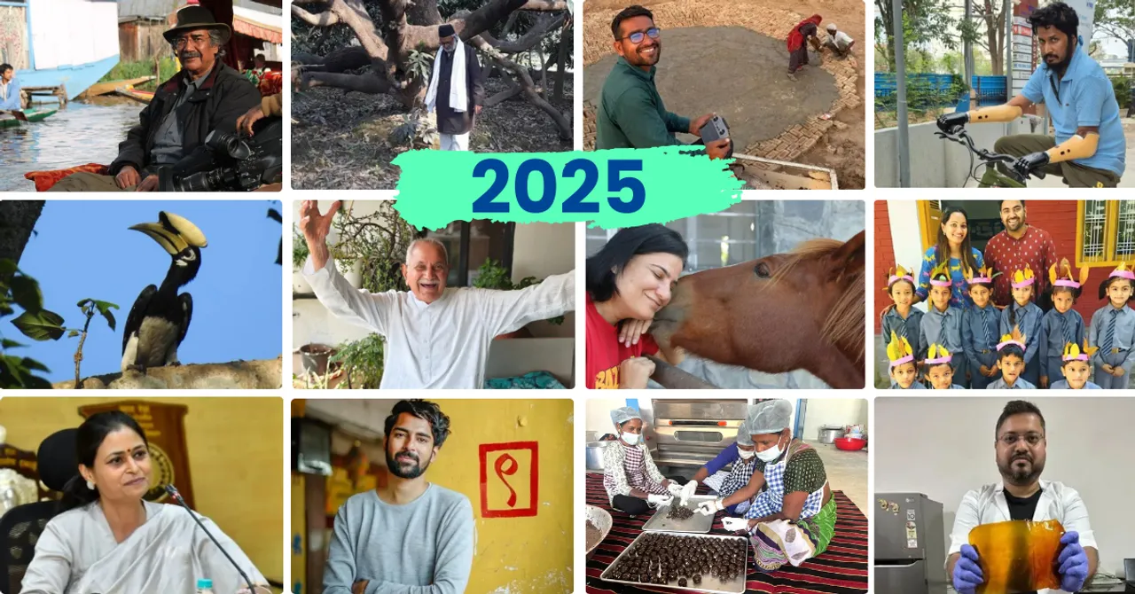 12 overlooked stories from 2025 where everyday Indians built ponds, prosthetics, eco-bricks, mobile hospitals and hope.