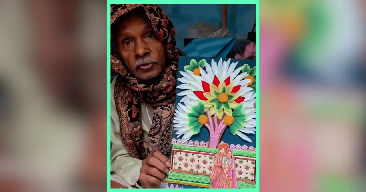 75-year-old Rajkumar is turning waste into creative art. Photograph: (Instagram @humansofkashi.official)