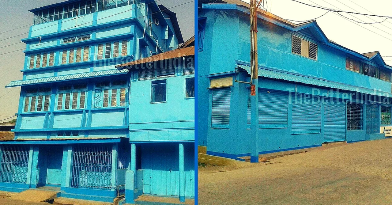 Shops in a Town in Assam Have Been Painted Blue. Here's Why.
