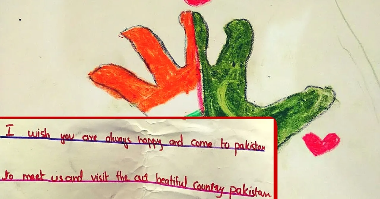 Pakistan Kids Made Beautiful Cards for Their Friends in India. With Some Heartwarming Messages.