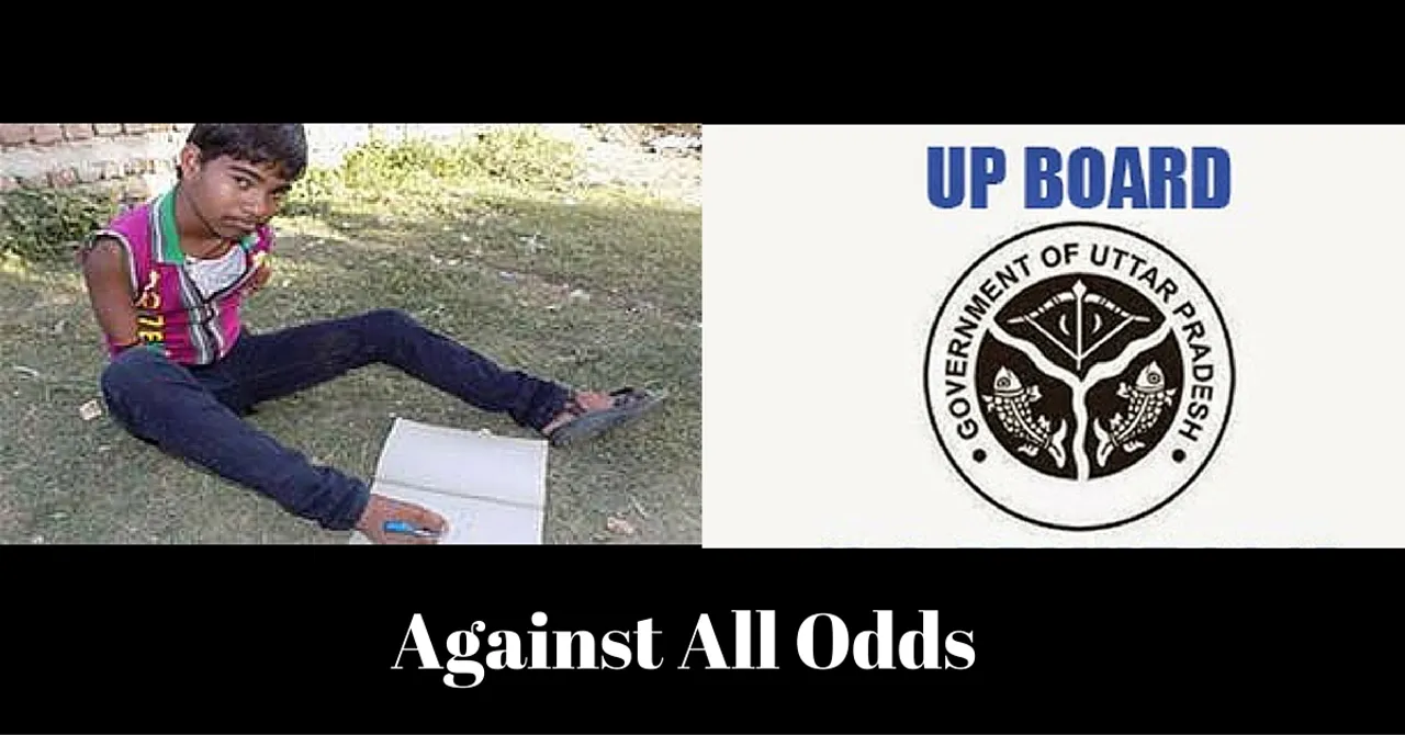 Armless UP Boy Writes with His Feet, Aces Class 10 Exams and Dreams of Becoming an Engineer