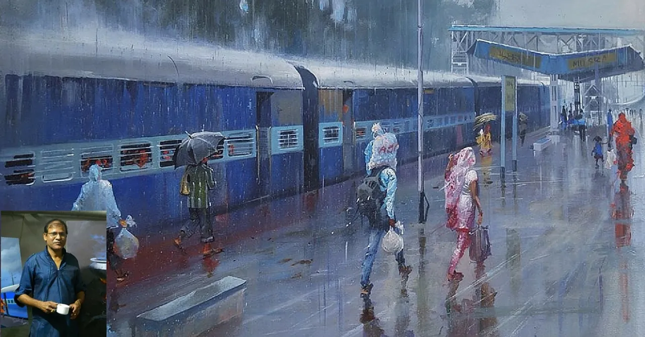 IN PHOTOS: This Ticket Examiner Paints Railway Stations in India and Makes Them Look Magical