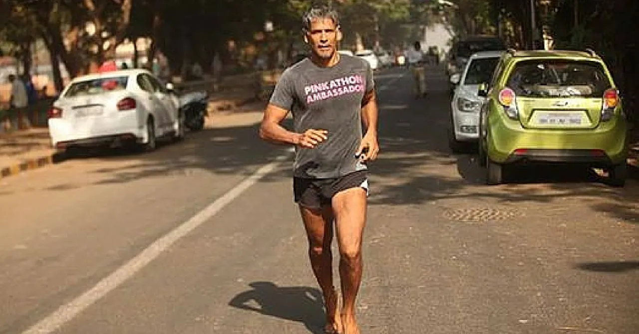 India's Ironman Milind Soman is on the Move Again - Barefoot from Ahmedabad to Mumbai
