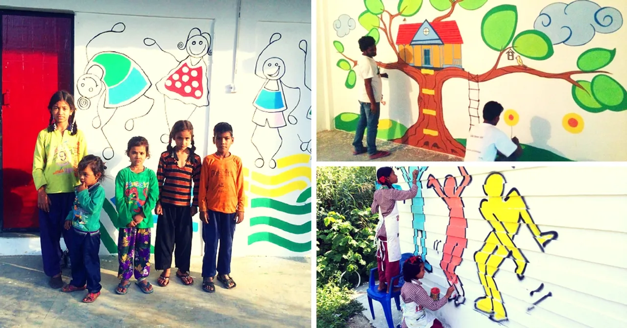 The Drab Walls of 5 Schools in Uttarakhand Were given a Colourful Makeover by Delhi Artists