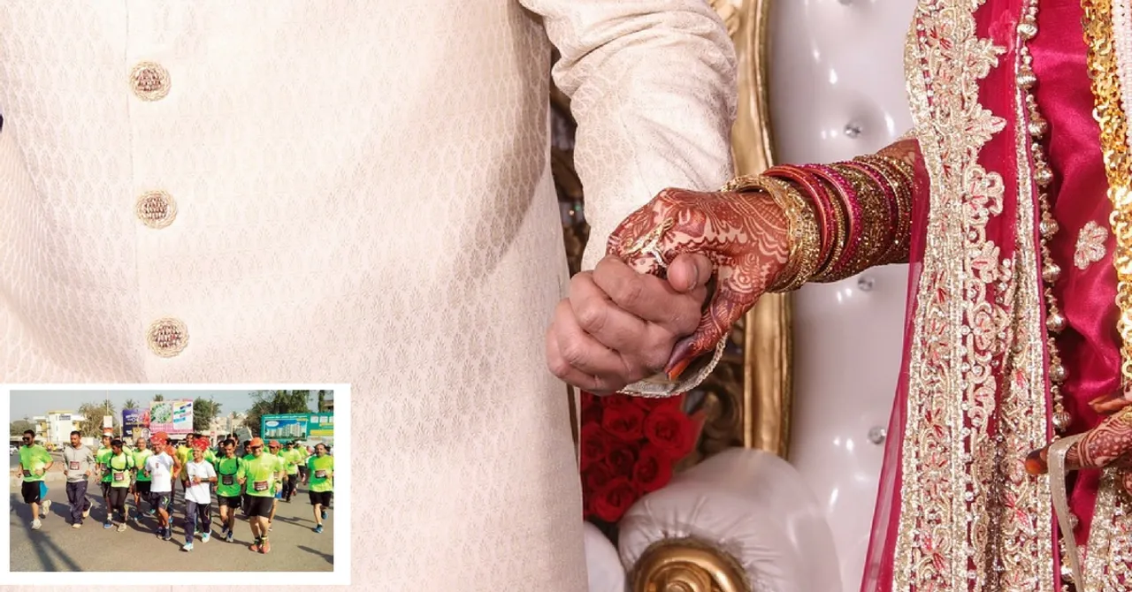 This Bride and Groom, Along With Their Wedding Party, Ran 25km to Get Their Marriage Registered!