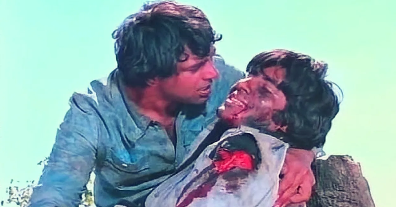 Was Sholay's Jai Injured While Defecating in the Open? This Poster Says So!