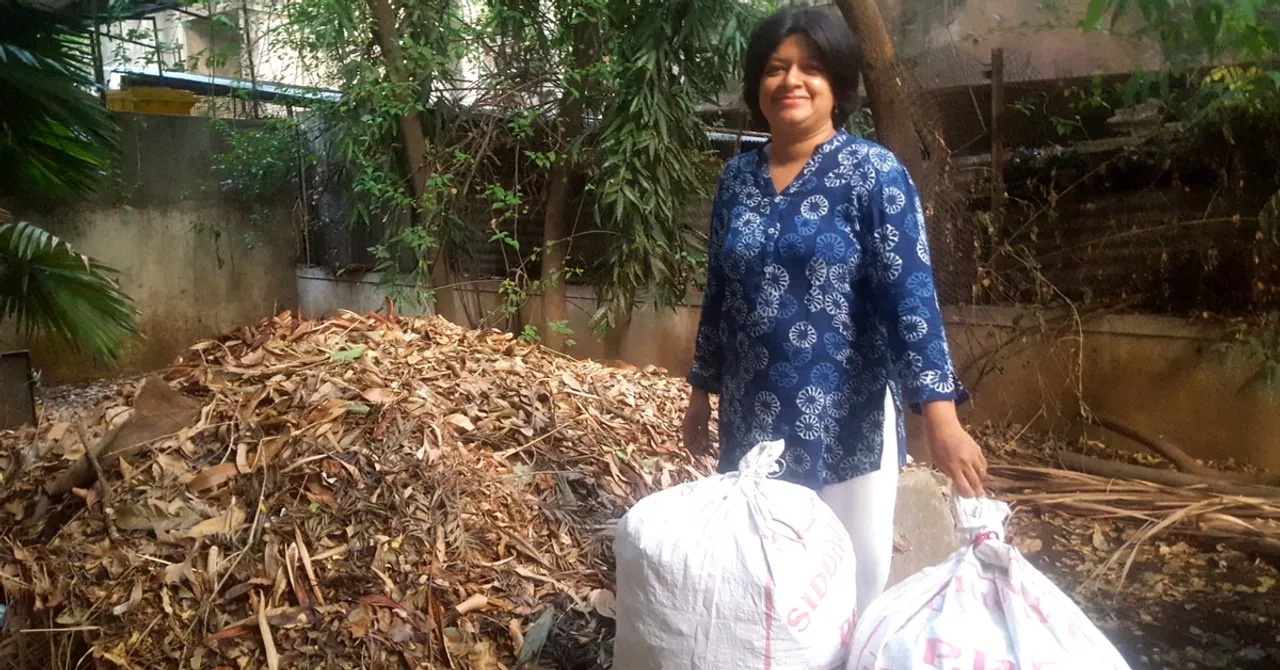 Pune Woman Collects Dry Leaves So They're Not Burnt. And Then She Does More!