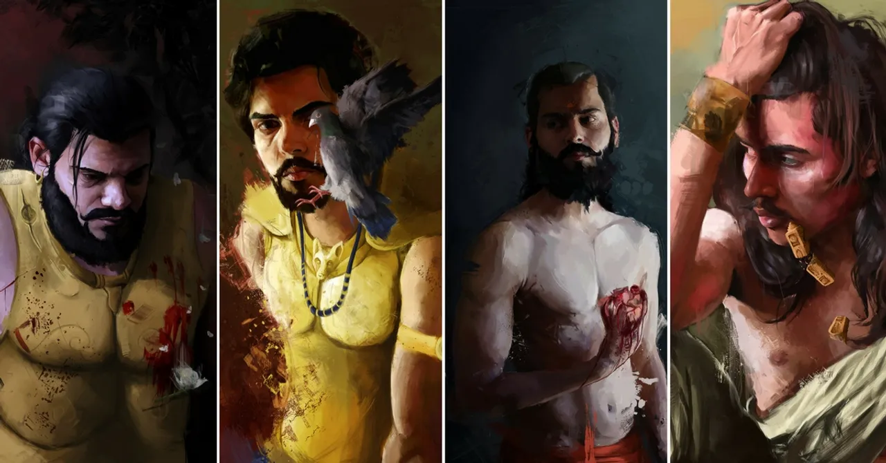 Gurugram Artist Renders Mahabharata Characters Like You Have Never Seen Before!