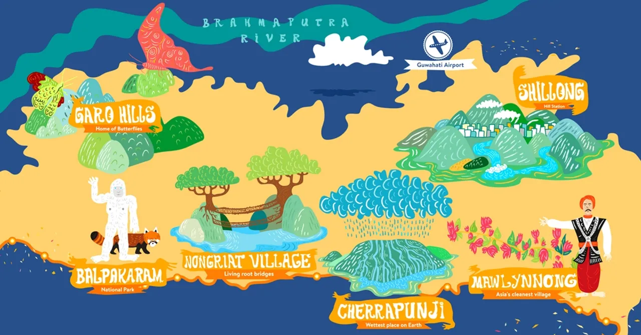 These 7 Illustrated Maps Beautifully Showcase Northeast's Vibrant Culture