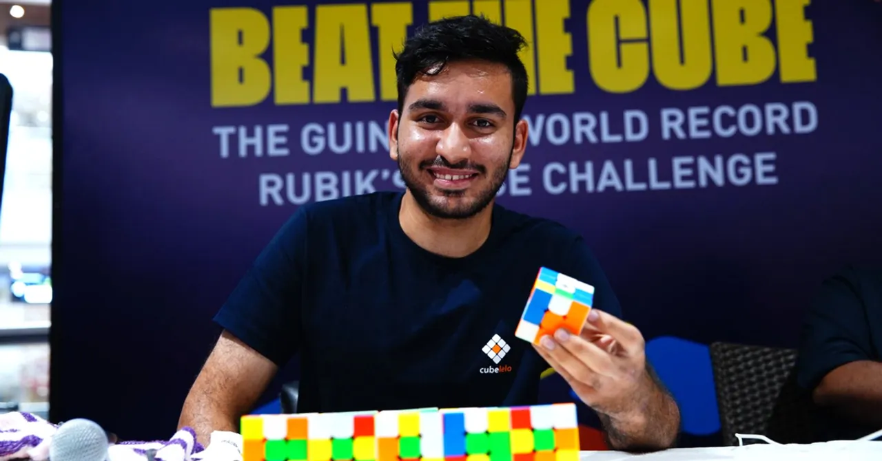2,474 Cubes in 24 Hrs Using One Hand - Chennai Boy Sets New Rubik’s Cube Record!