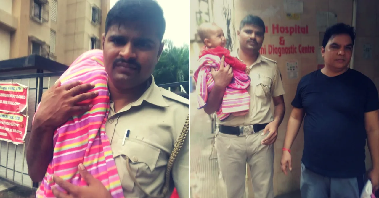 Brave Cop Wades Through Chest-Deep Water to Save Infant After Father's Tweet!