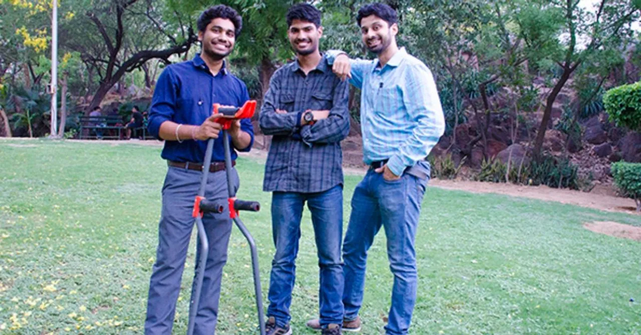 When a Friend Fractured His Leg, These IITians Built Anti-Skid Crutches For Him!