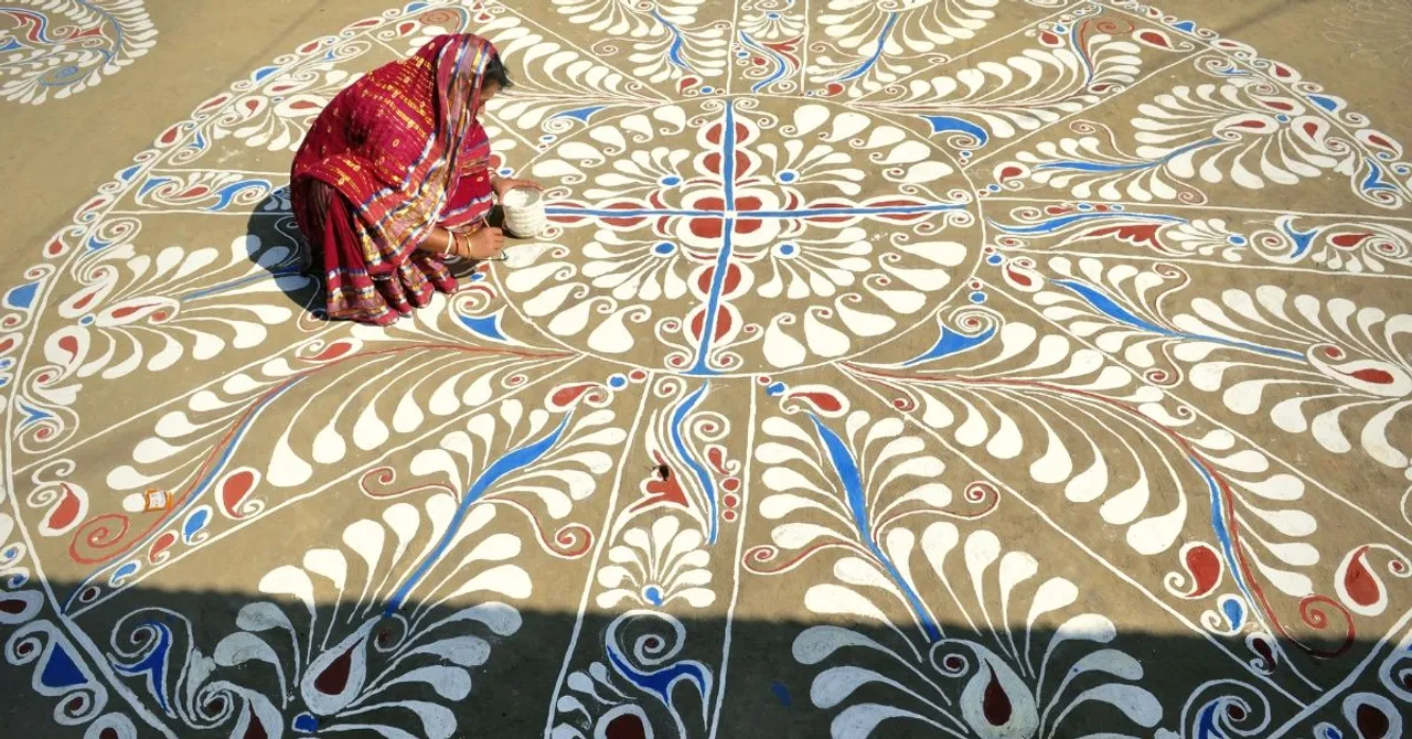 Rice Flour With Dollops of History: Beautiful Pics Of Bengal's Ancient Alpona Art