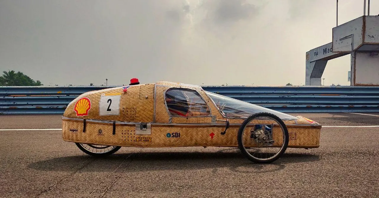 Built in 3 Months by Engg Students, This Bamboo Car's Mileage Is 77 Km/Litre!