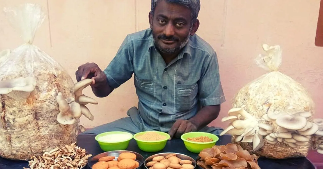 Disabled Man Quits Job To Turn Mushroom Farmer, Earns Profit & Awards