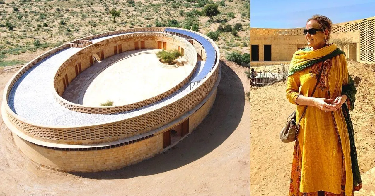 This School Made of Sandstone in the Middle of The Thar Desert Needs no ACs