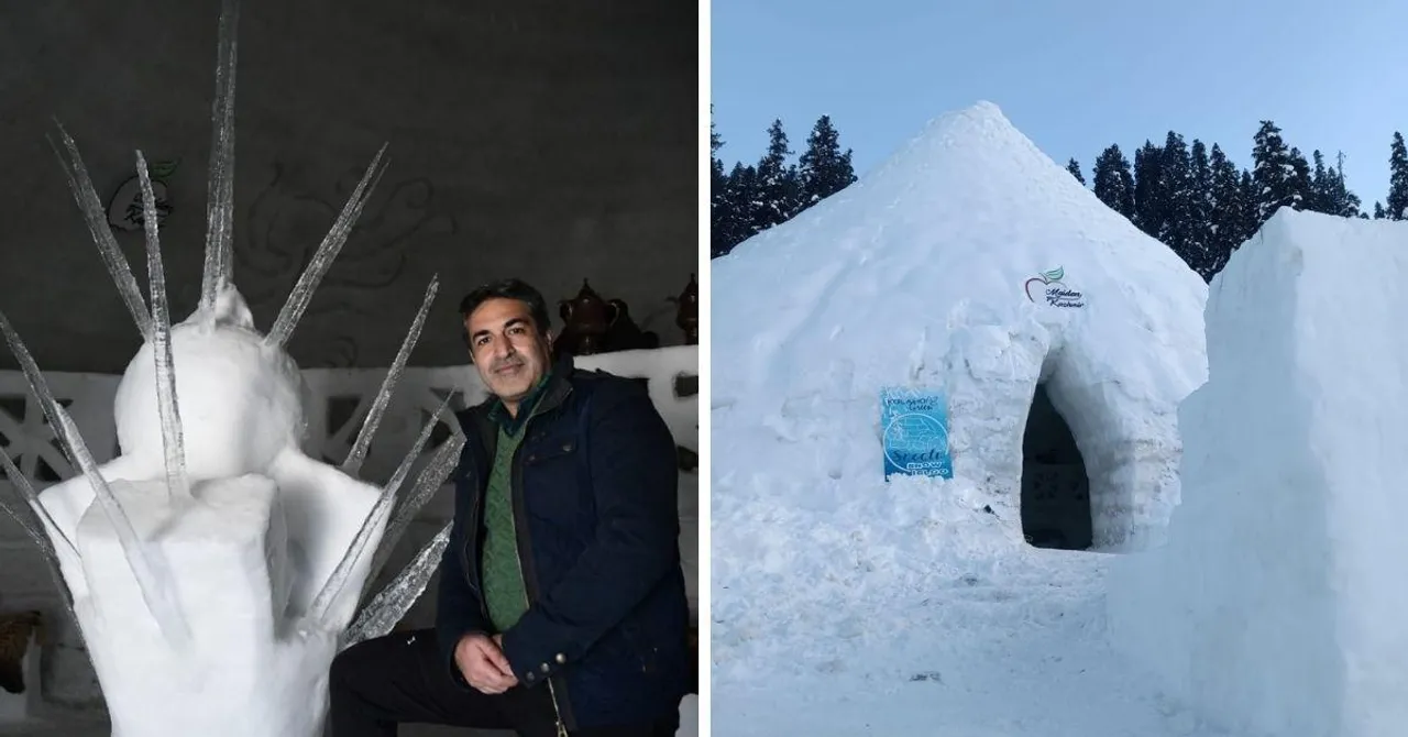 Man Behind India’s First Igloo Café in Kashmir Shares How They Built the Ice Structure