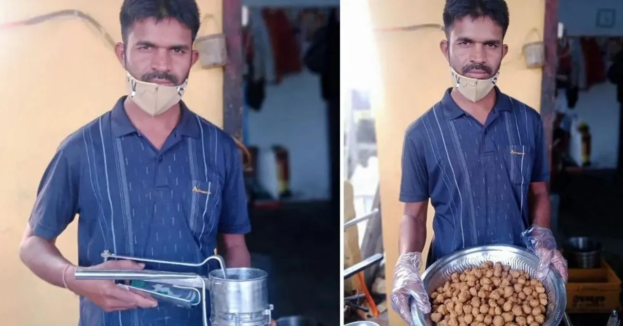 Class 12 Pass Street Vendor Innovates Unique Machine to Make 1 Kg ‘Pakoras’ in 10 Mins