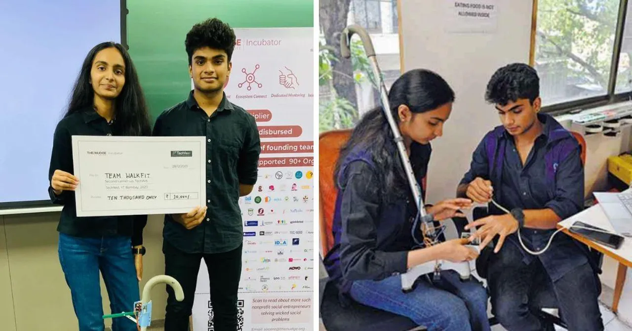 ‘For Our Grandmas’: Teens Design AI-Enabled Walking Stick Attachment To Prevent Falls Among Seniors