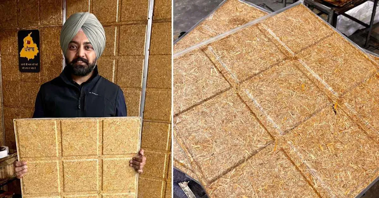 This Punjab Man Is Turning Stubble Waste From Farms Into Eco-Friendly Tiles