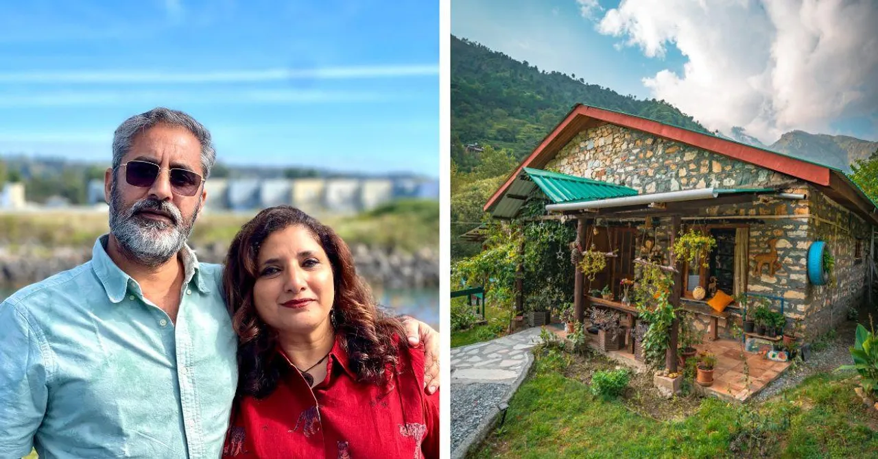 This Teacher-Farmer Couple Left City Life to Build a Stunning Stone & Solar-Powered Homestay in the Heart of the Himalayas