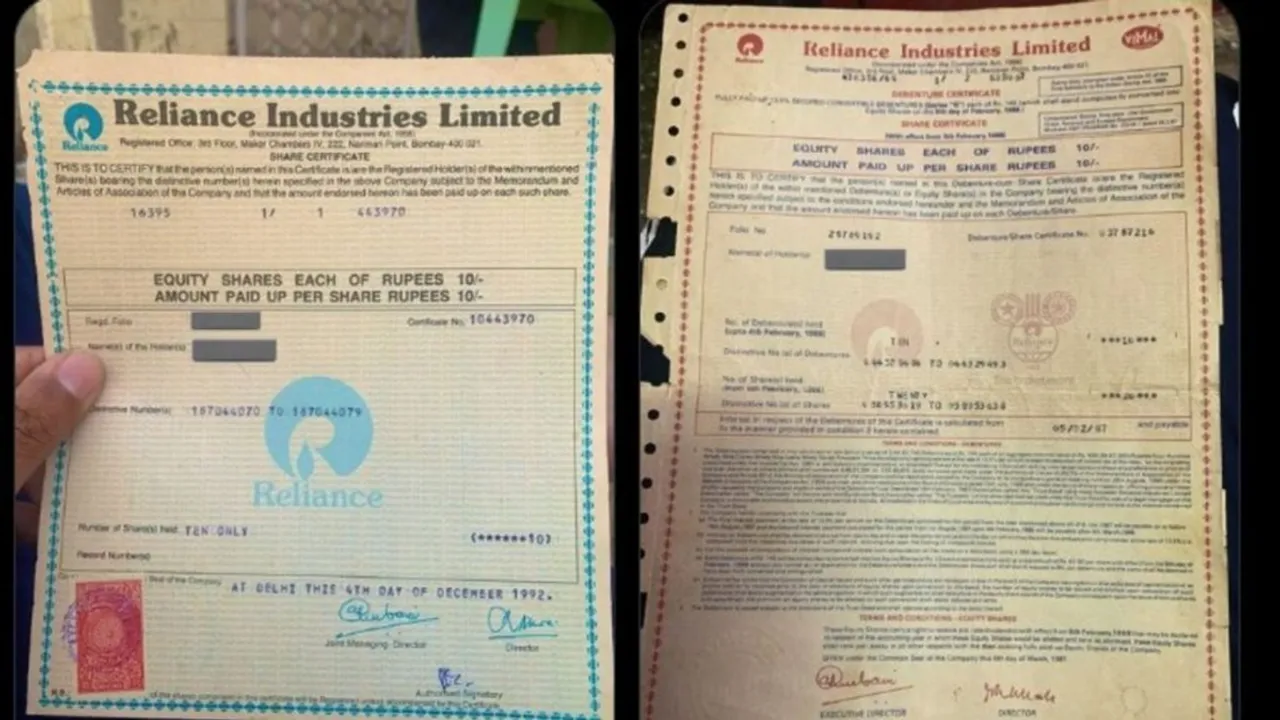 Chandigarh man finds old Reliance shares
