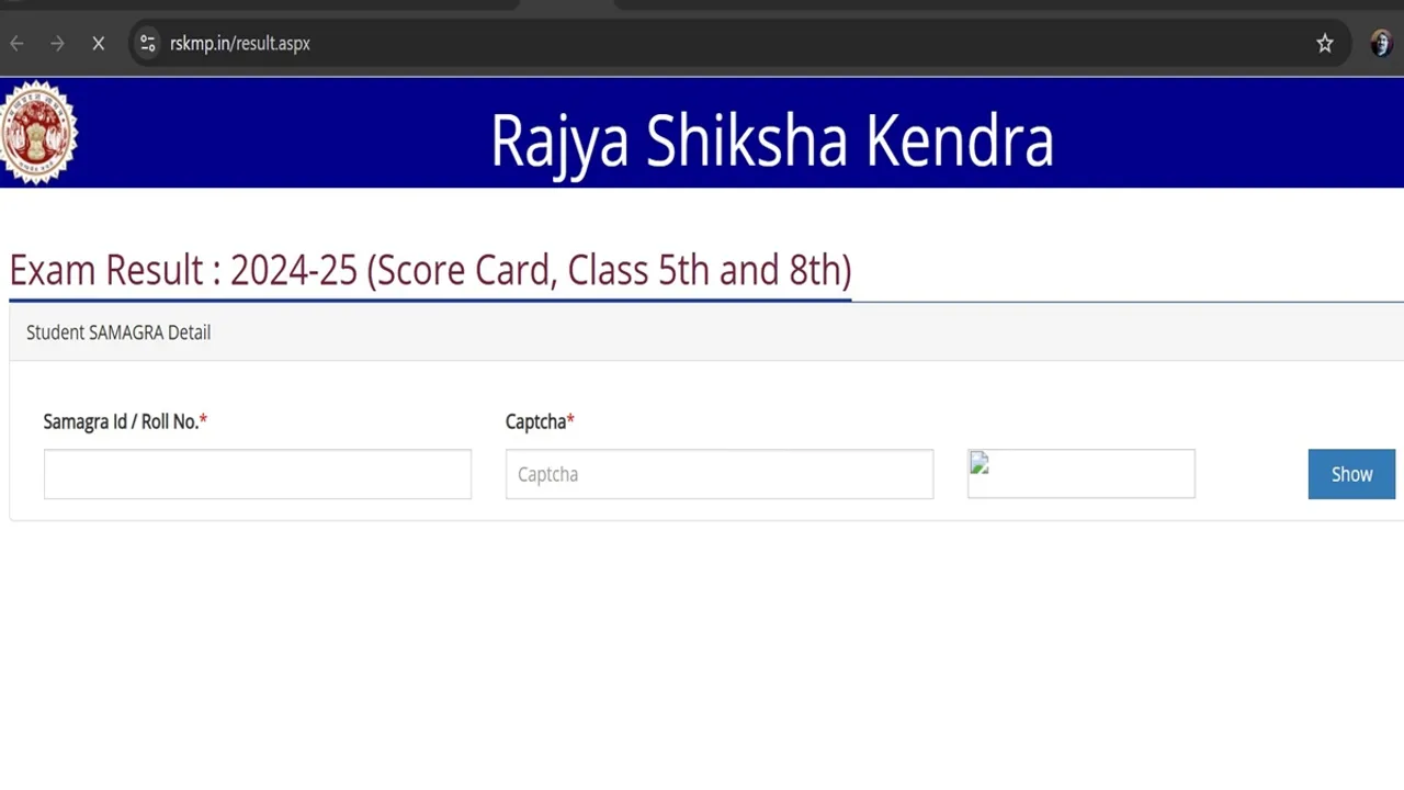MPBSE MP Board 5th 8th Result 2025 Live at rskmp.in