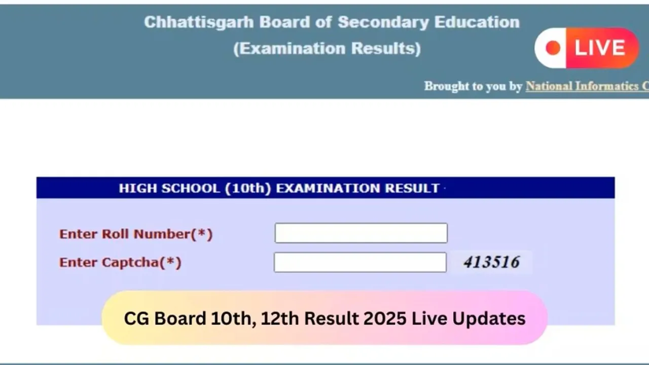 CGBSE, CG Board Result 2025, Chhattisgarh Board 10th 12th Result 2025, cgbse.nic.in, results.cgbse.nic.in, cg.nic.in, results.cg.nic.in