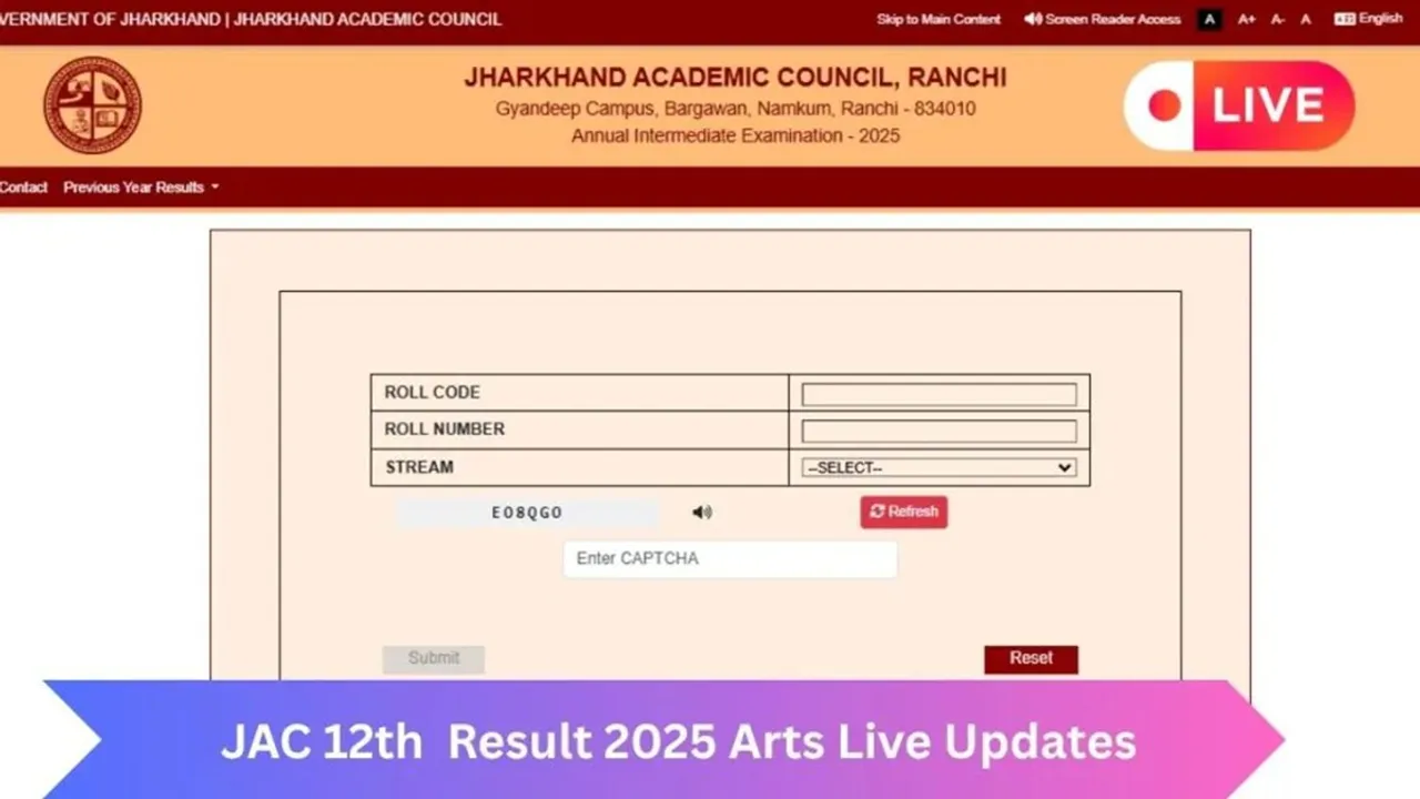 JAC Board 12th Arts Result 2025, JAC Board 12th Arts Result 2025, Jharkhand Board 12th Result 2025, Jacresults.com, kab aayega Jharkhand Board result, jac.jharkhand.gov.in