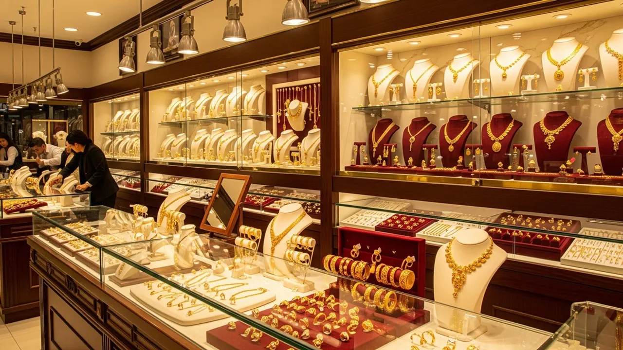 Gold jwellery store AI Image