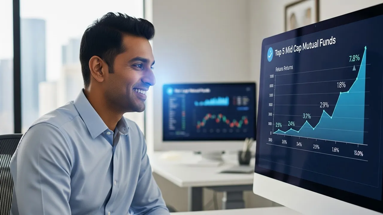 Top 5 Mid Cap Funds, Best Mid Cap Mutual Funds, Mid Cap Funds 5 Year Returns, SIP returns in mid cap funds, Motilal Oswal Midcap Fund, HDFC Midcap Fund, Edelweiss Midcap Fund, Nippon India Growth Fund, Invesco India Midcap Fund