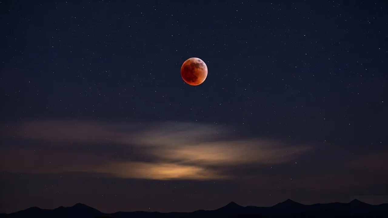 total Lunar Eclipse Gemini Generated Image