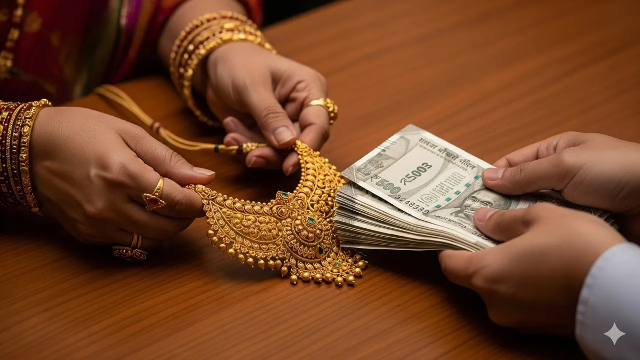 Gold Loan, Loan, Loan on Gold, Gold loan risks, Hidden cost of gold loans, How gold loans affect families, Gold loan trap, Jewelry at risk in gold loans, Borrowing against gold dangers, RBI gold loan statistics, Gold loan interest rates, When to take gold loans, Silent wealth erosion, Gold loan repayment issues, Safe borrowing in India, NBFC gold loan schemes, Family jewelry financial risk, Gold loan mistakes to avoid, गोल्ड लोन के नुकसान, सोने के लोन का सच, परिवार की ज्वेलरी जोखिम में, गोल्ड लोन ट्रैप, गिरवी सोना और ब्याज, RBI गोल्ड लोन आंकड़े, गोल्ड लोन ब्याज दर, गोल्ड लोन कब लें, संपत्ति ह्रास और गोल्ड लोन, परिवार की ज्वेलरी की सुरक्षा, NBFC गोल्ड लोन योजना, गिरवी सोना और कर्ज का जोखिम, गोल्ड लोन गलती से बचें, सोने का लोन और वित्तीय नुकसान, गोल्ड लोन सावधानी