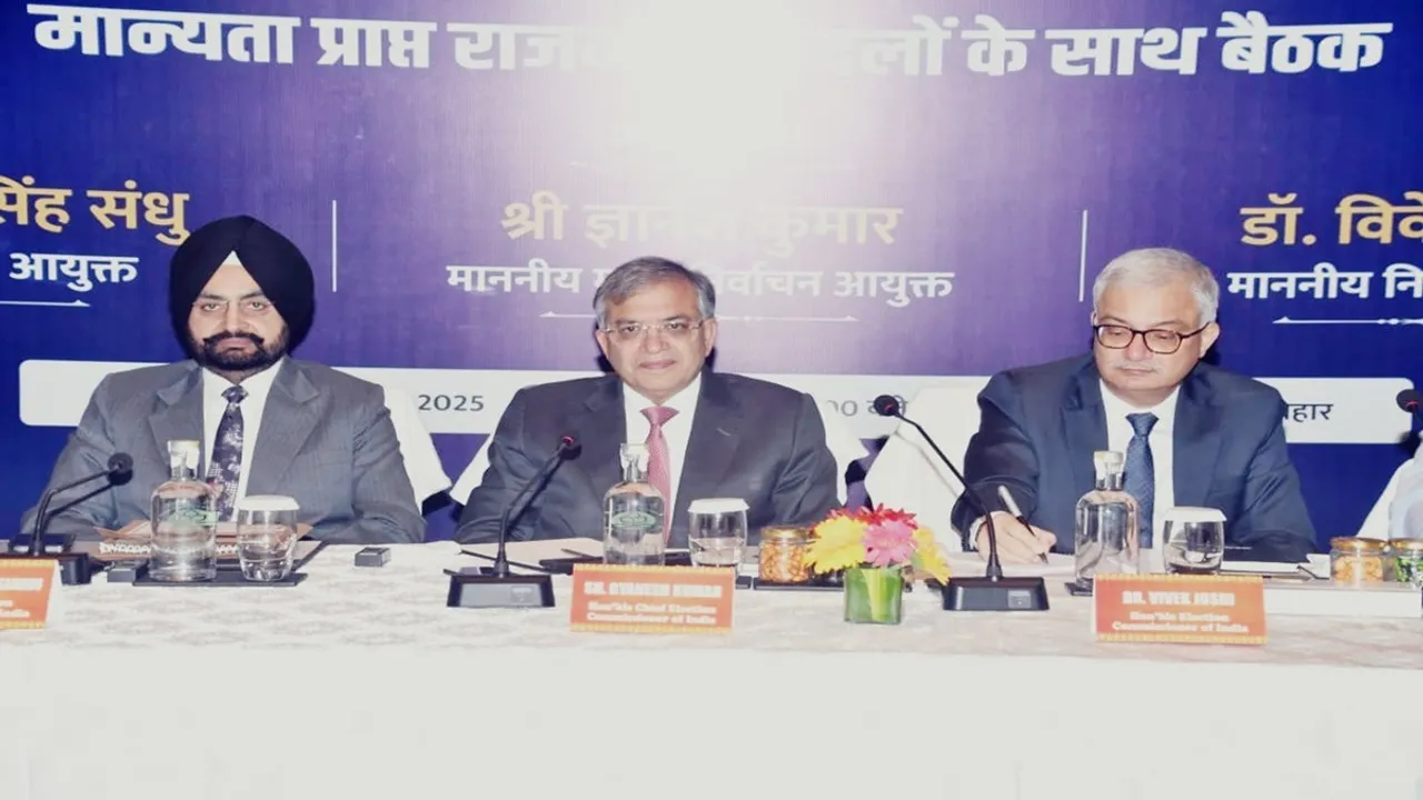 CEC Gyanesh Kumar and ECs Dr Sukhbir Singh Sandhu and Dr Vivek Joshi 3