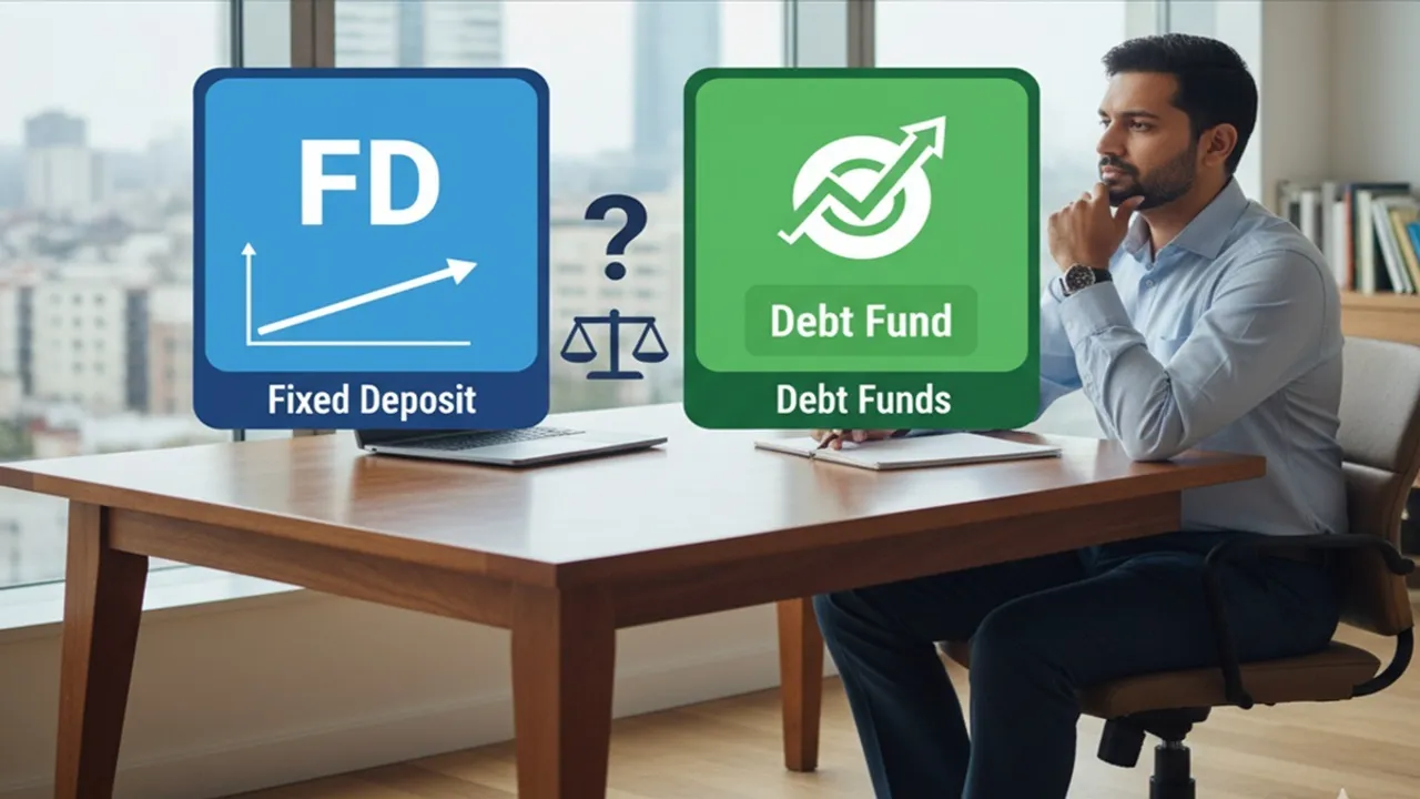 FD vs Debt Fund, Fixed Deposit vs Debt Mutual Fund, best investment in 2025, FD return vs debt fund return, debt fund taxation, FD interest rate