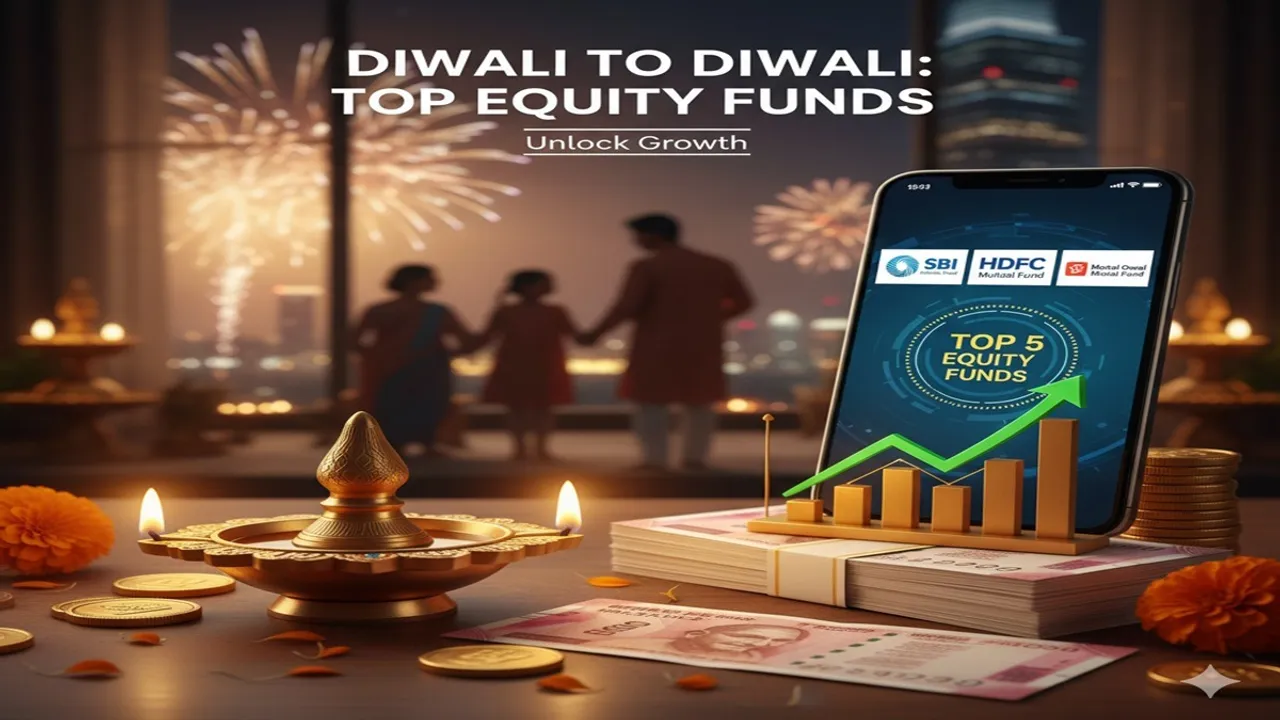Diwali to Diwali mutual fund return, top 5 equity mutual funds 2025, best equity funds in India, mutual fund performance 2025, SIP vs lump sum return 2025, SIP return comparison, SBI mutual fund return, HDFC focused fund performance, Motilal Oswal multi cap fund