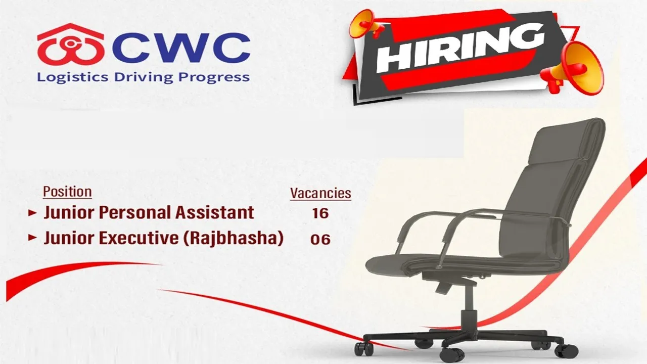 CWC Recruitment 2025, CWC Recruitment 2025, Central Warehousing Corporation Vacancy, CWC Junior Executive Recruitment, CWC Junior Personal Assistant Vacancy 2025, CWC Govt Jobs 2025, Graduate Government Jobs 2025, CWC Application Form 2025, CWC Salary 2025, CWC Job Notification PDF, CWC Rajbhasha Recruitment, CWC Eligibility Criteria, CWC Last Date to Apply, CWC Recruitment Apply Online, Government Jobs for Graduates 2025, CWC IBPS Registration Link, Public Sector Jobs India 2025, CWC भर्ती 2025, सेंट्रल वेयरहाउजिंग कॉर्पोरेशन भर्ती, CWC जूनियर एग्जीक्यूटिव वैकेंसी, CWC जूनियर पर्सनल असिस्टेंट भर्ती, सरकारी नौकरी 2025, ग्रेजुएट के लिए सरकारी नौकरी, सीडब्ल्यूसी भर्ती नोटिफिकेशन, CWC आवेदन प्रक्रिया, CWC वेतन 2025, राजभाषा विभाग भर्ती, CWC आवेदन की अंतिम तिथि, CWC ऑनलाइन आवेदन लिंक, CWC सरकारी नौकरी अपडेट, भारत सरकार की नौकरी 2025, IBPS भर्ती CWC