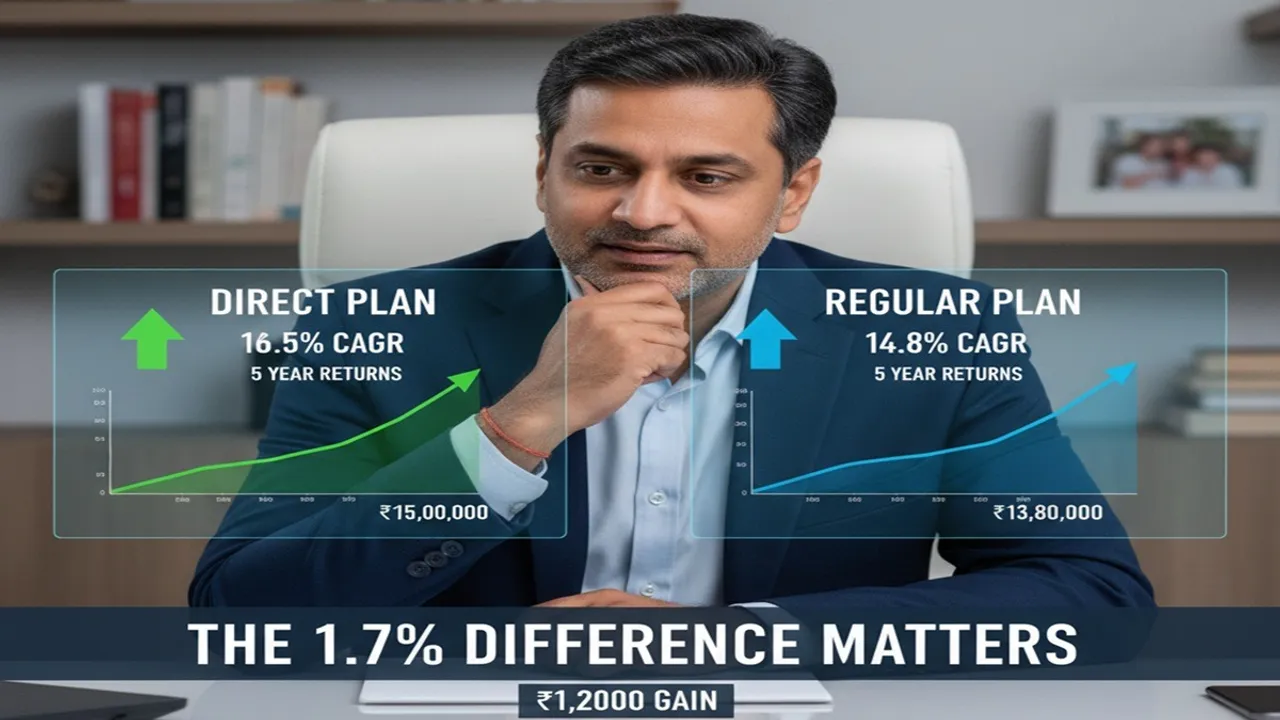 mutual fund direct vs regular plan, direct plan vs regular plan returns, mutual fund return difference, mutual fund investment tips, direct plan cagr vs regular plan cagr
