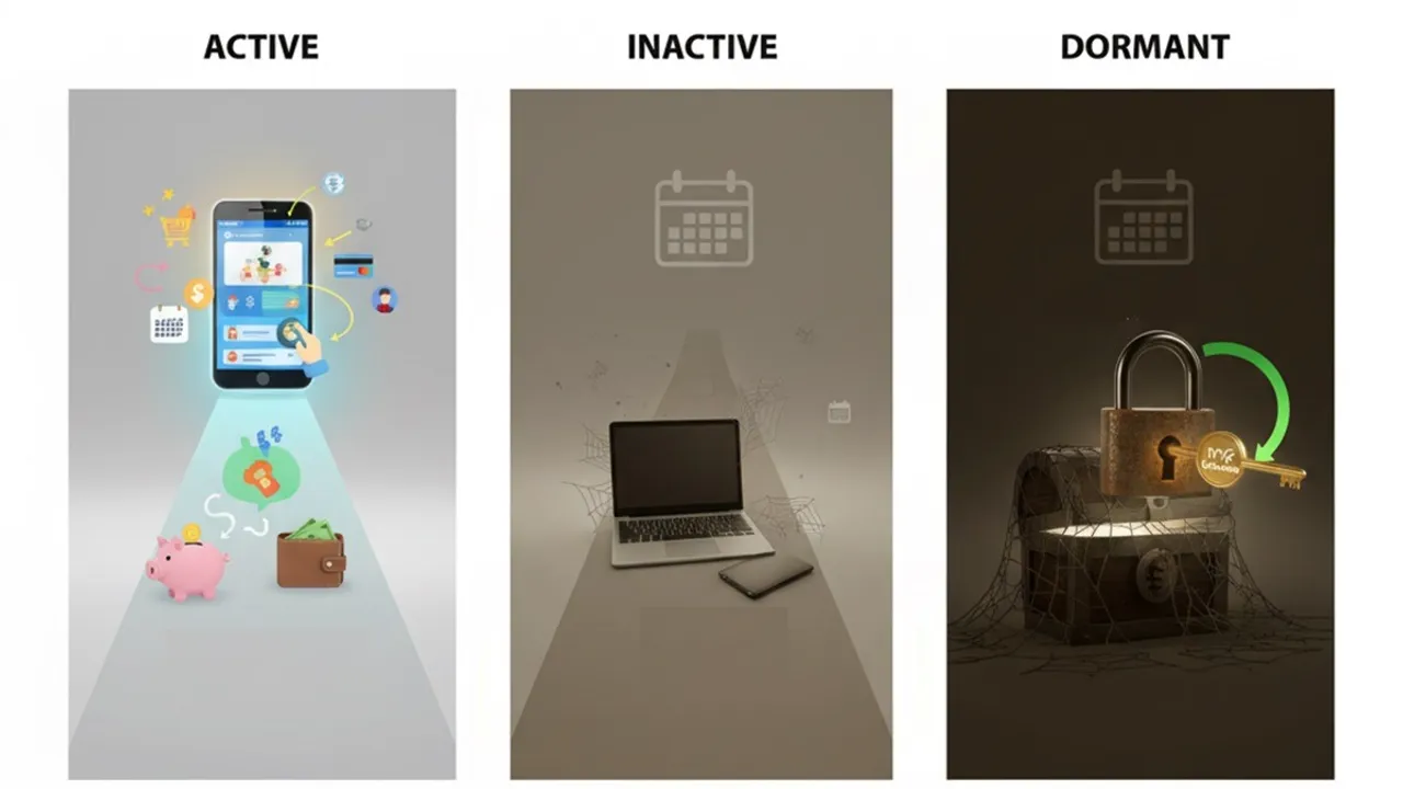 bank account active inactive or dormant, UPI payment failed, UPI not working reason, ATM cash not dispensed, ATM transaction declined reason, inactive bank account, dormant bank account, why is my bank account inactive, how to activate dormant account, UPI payment failure solutions, ATM declined insufficient activity, bank account dormant reactivation process, dormant account KYC update, RBI rules for dormant accounts, dormant account charges, unclaimed bank account funds RBI, why UPI stopped working, UPI transaction failed bank account inactive, ATM not working due to dormant account, dormant account meaning, how to prevent dormant account, dormant vs inactive account difference, bank account blocked solutions, reactivate inactive bank account online, UPI error troubleshooting