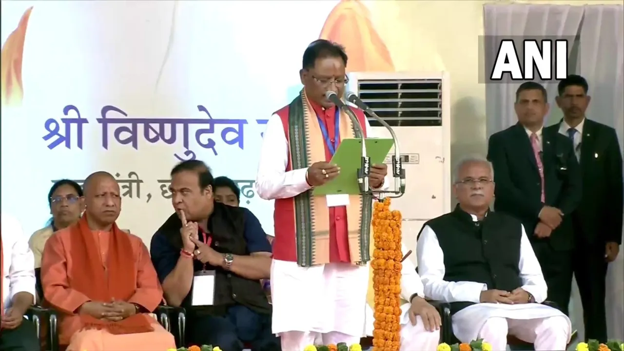 विष्णुदेव साय, छत्तीसगढ़ के नए मुख्यमंत्री, मुख्यमंत्री पद की शपथ, Chhattisgarh New CM, Vishnu Deo Sai, Vishnu Deo Sai oath