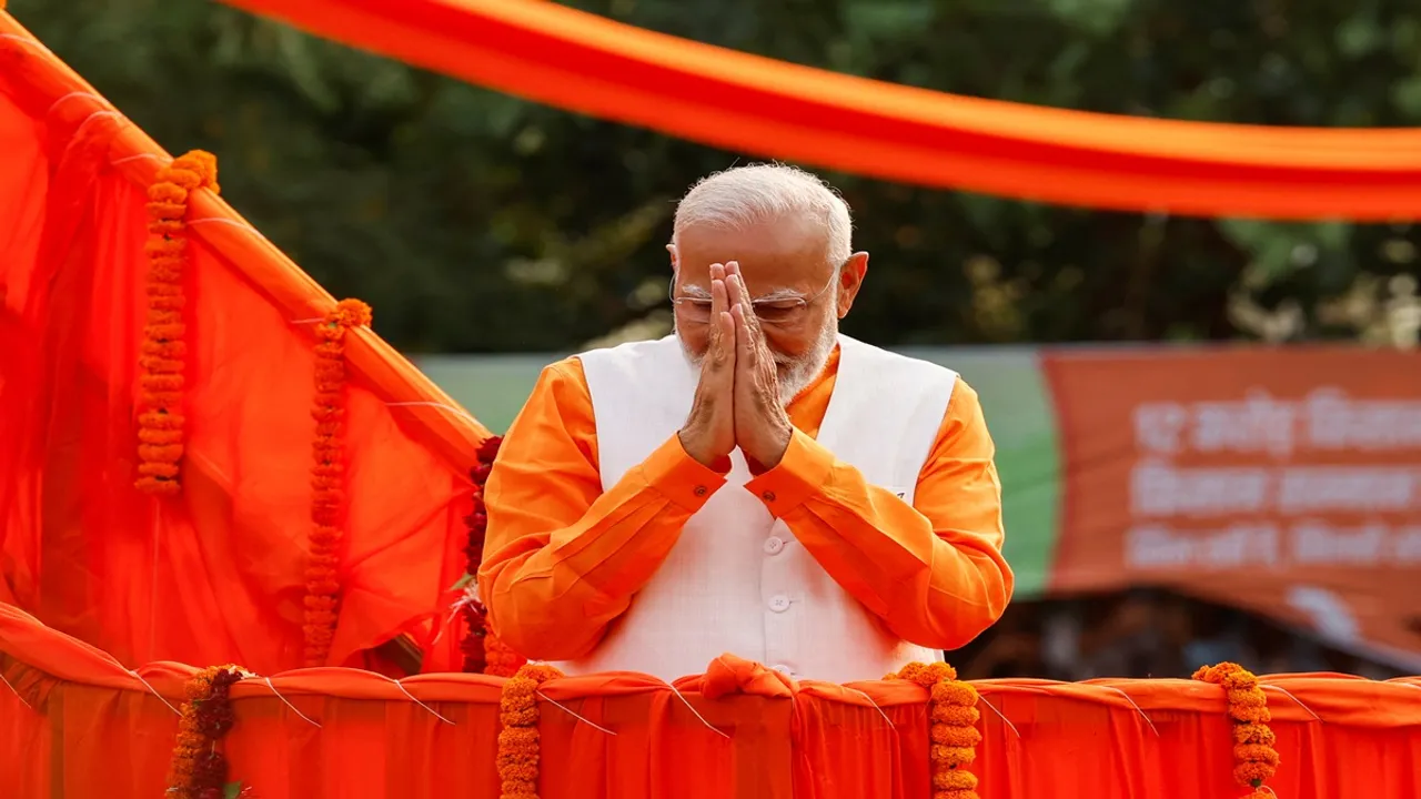 Narendra Modi varanasi road show reuters