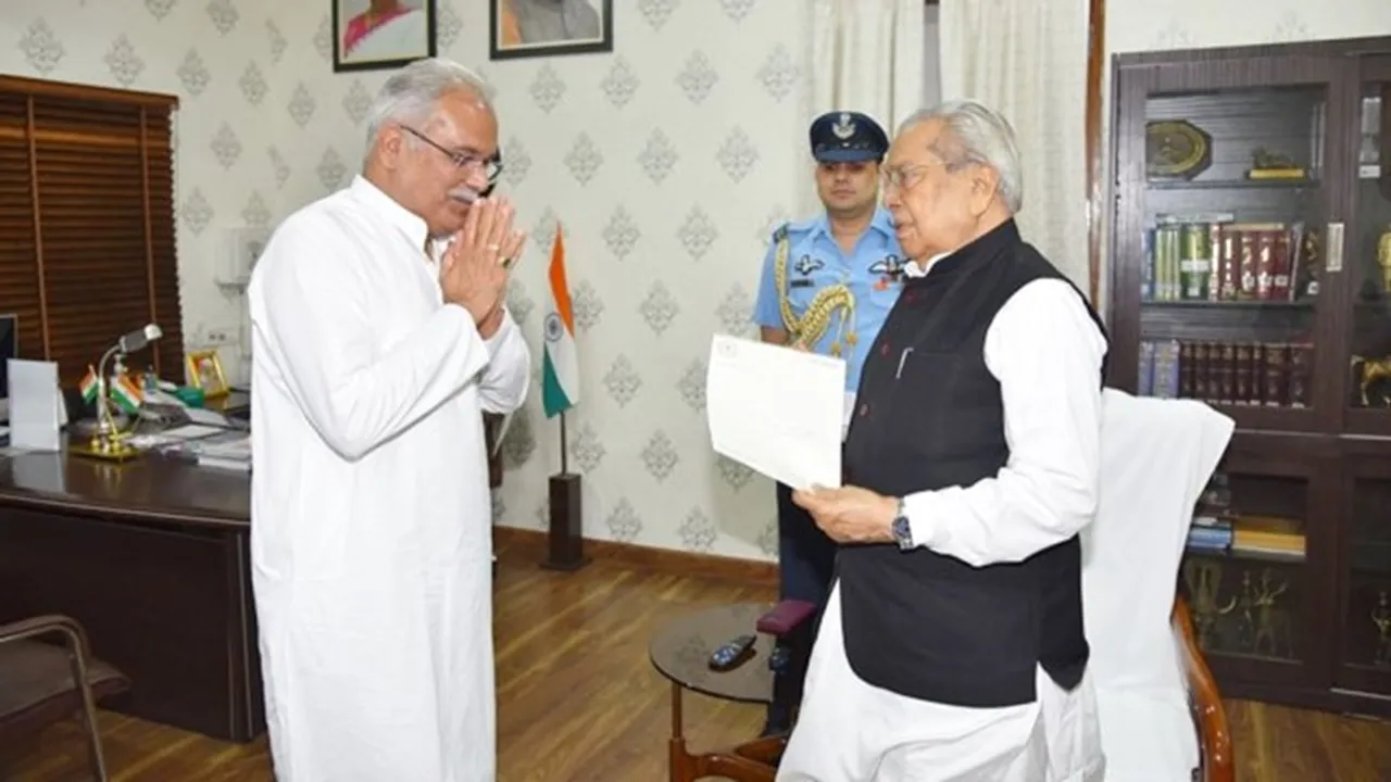 CM Bhupesh Baghel resignation letter to Governor