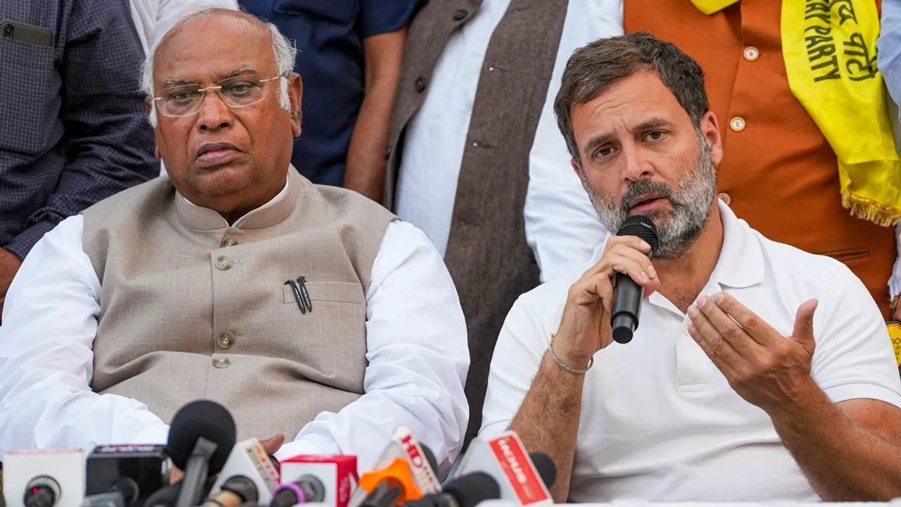 Rahul Gandhi, Mallikarjun Kharge, Congress, IT Notice, Tax Terrorism, Congress Protest, BJP. IT Penalty, Lok Sabha Election, राहुल गांधी, मल्लिकार्जुन खड़गे, कांग्रेस, आईटी नोटिस, टैक्स टेररिज्म, कांग्रेस का विरोध, बीजेपी। आईटी पेनल्टी, लोकसभा चुनाव