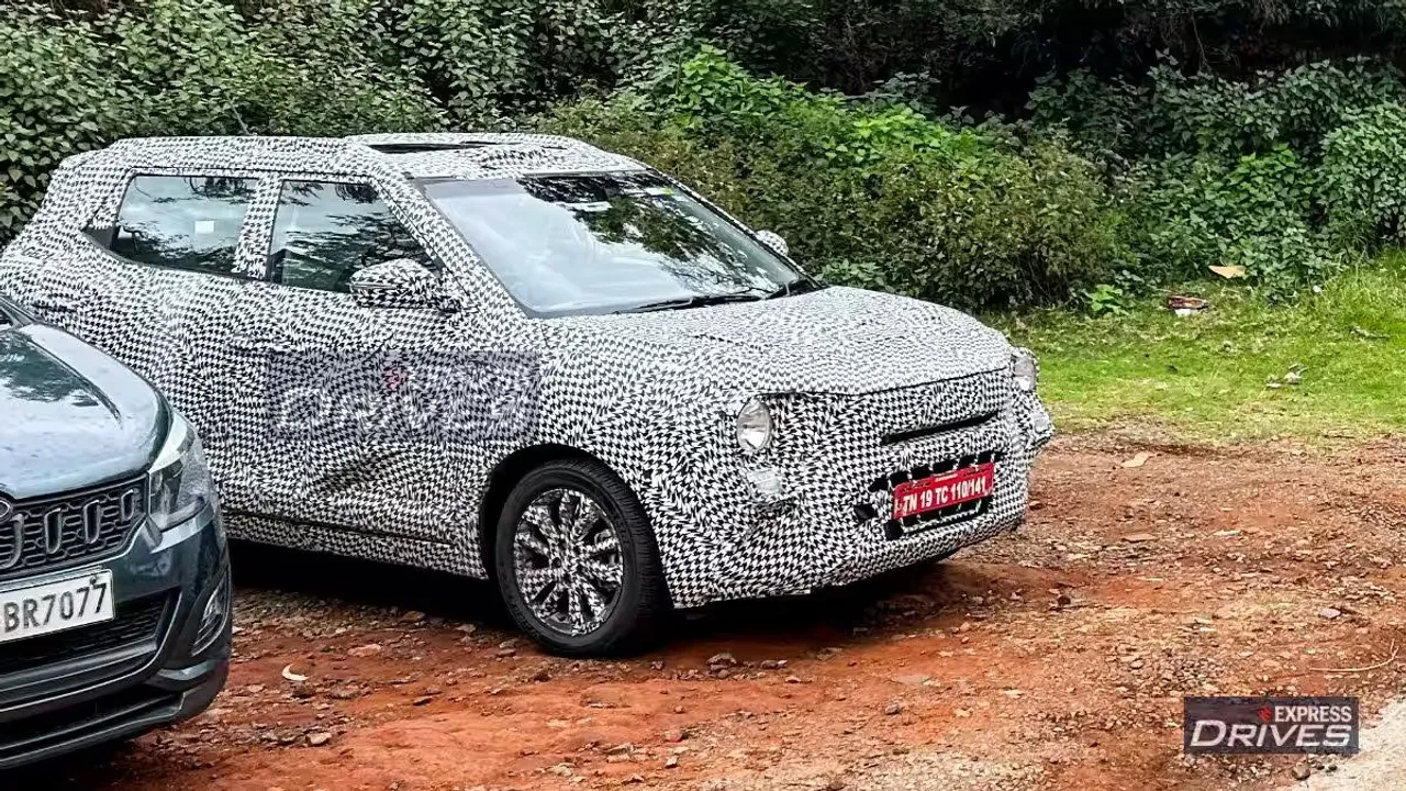 Mahindra XUV300 facelift spied again