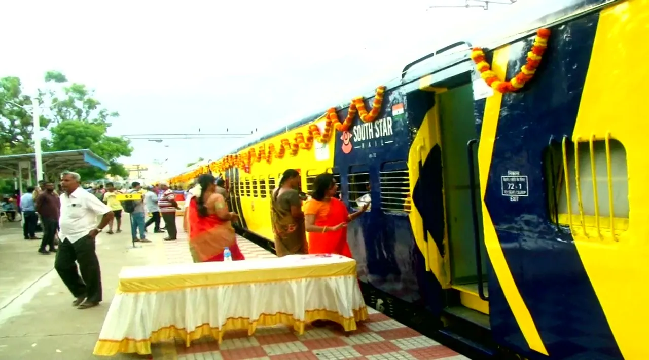 India first-ever private train service under Bharat Gaurav scheme flagged off from Coimbatore to Shirdi