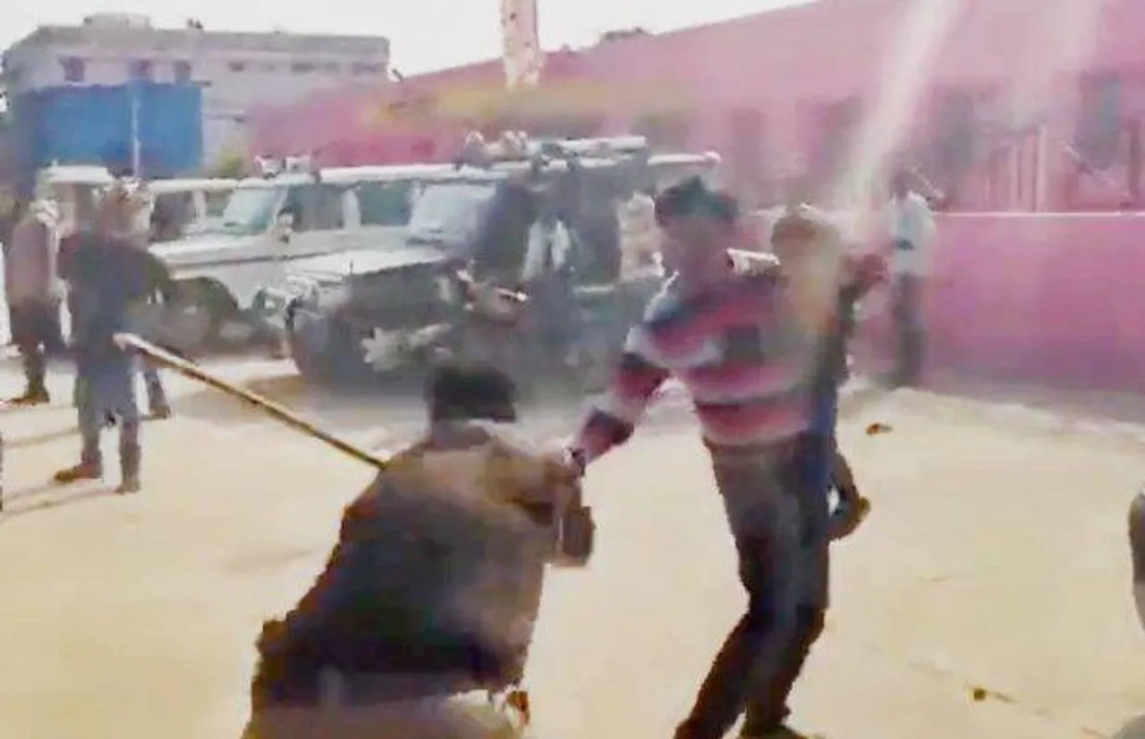 Uttar Pradesh Row as man holding child in arms lathicharged in Kanpur; police promises action